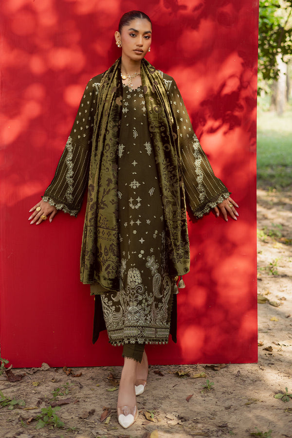 Nureh | Exclusive Leather Peach | NE-190 by Nureh - Designer Dress  - Type : Ladies Clothes - Available at Saira Sultan - 100% Original 