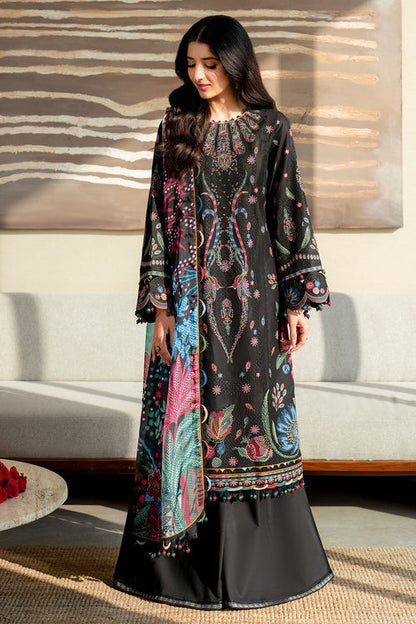 Jazmin | Shahkaar Luxury Lawn 25 | SL25-D10 XL Black Lawn