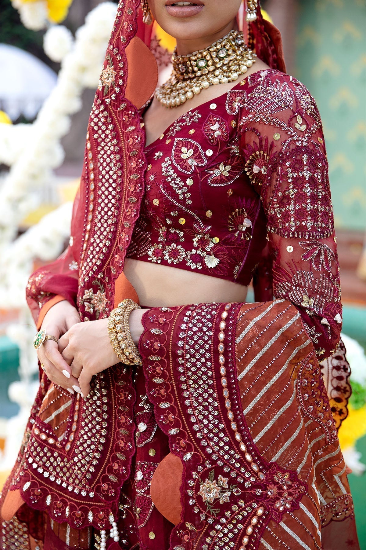 Nureh | Jhoomro Wedding Formals | NL-53 - MAHRO - Pakistani Designer Dress - by Nureh | Type: Bridal - 100% Original at Saira Sultan