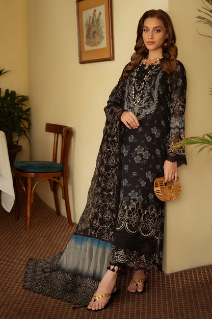 Nureh | Maya Swiss Lawn | NS-151 XL Black Lawn