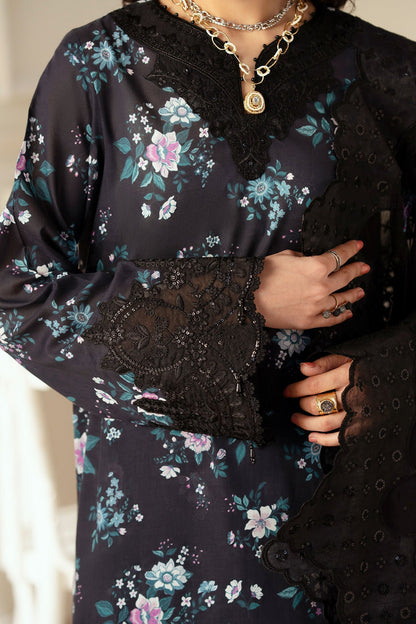 Nureh | Feya Eid Lawn | FE-04 L Black Lawn