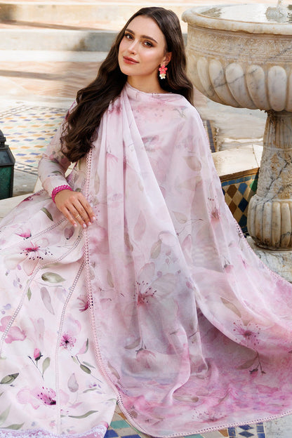 Farasha | Printed Essentials | Pink Bloom XL Pale Pink Lawn