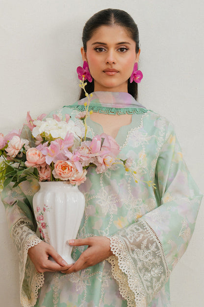 Ayzel | Armelia Printed Lawn 25 | Liora M Mint Lawn