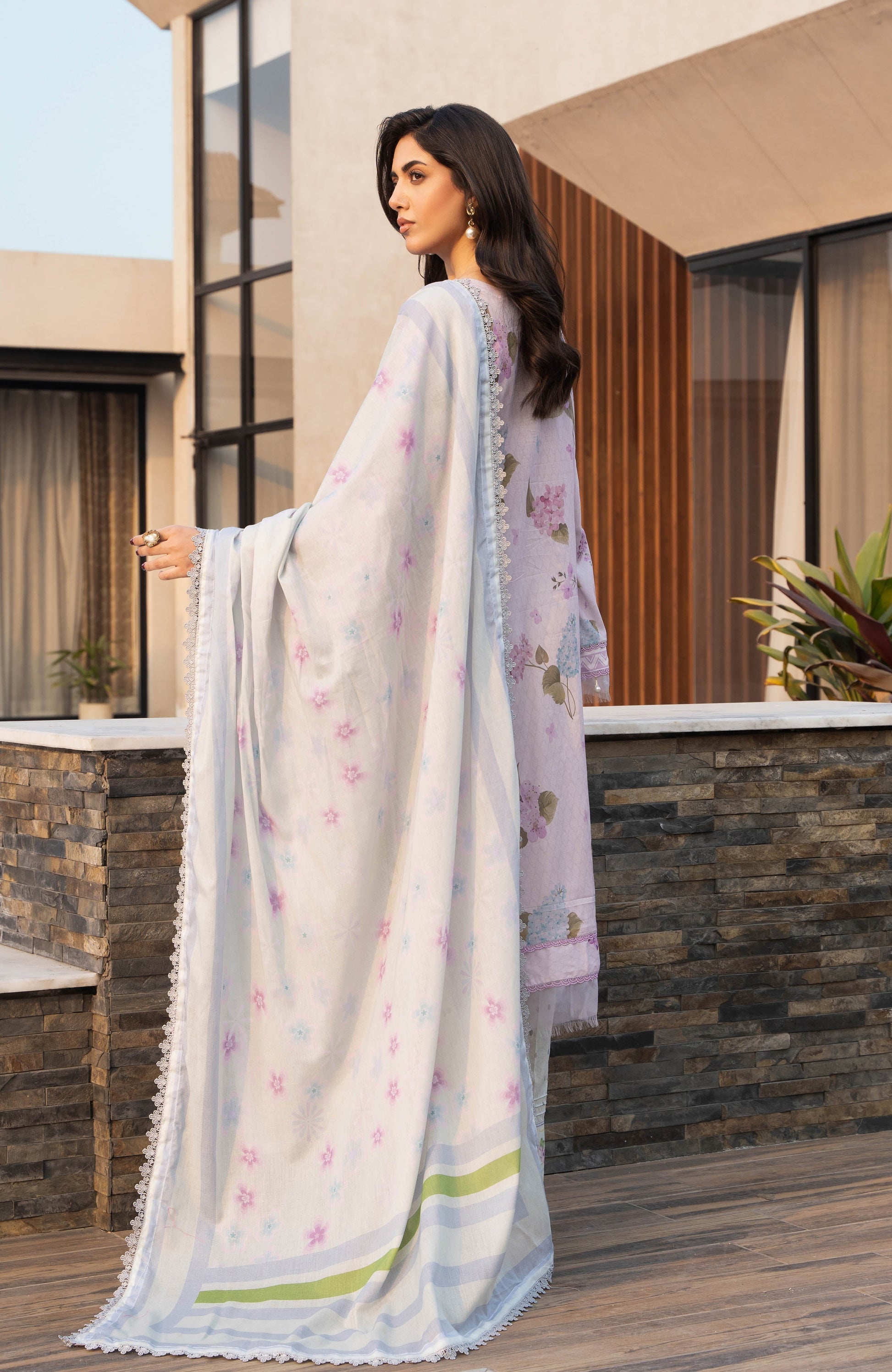 Alzohaib | Premium Prints 25 | AZP-25-07 S Lavender Pinocchio Digital Printed