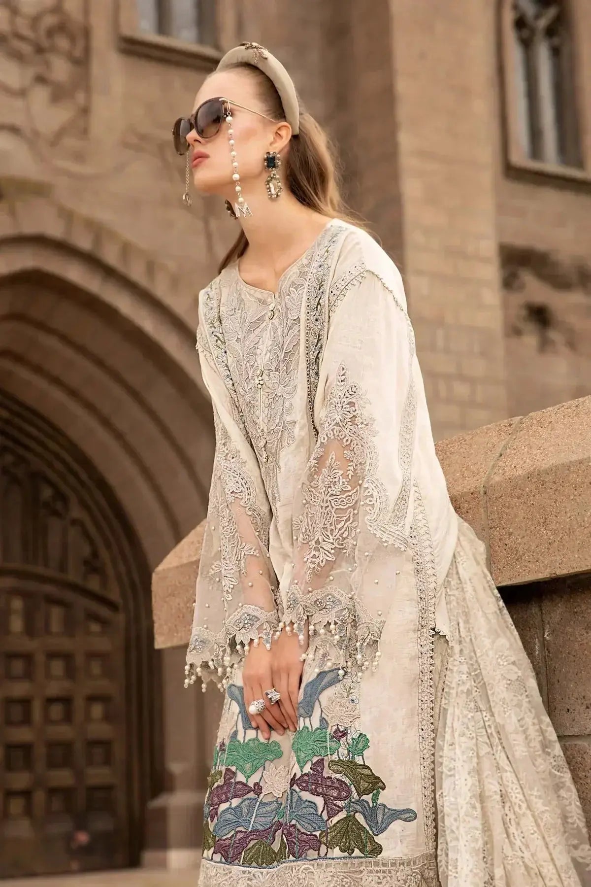 Maria B | Luxury Lawn | D-2307-B - Pakistani Designer Dress - by Maria B | Type: Luxury - 100% Original at Saira Sultan