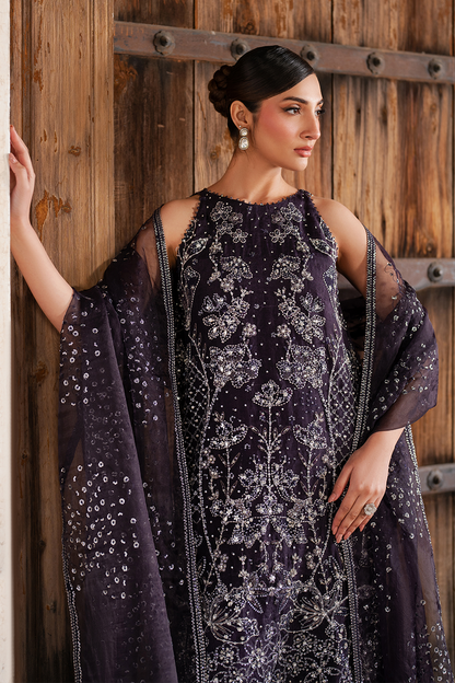Iznik | Luxury Chiffon | ILC-06 XL Dark Purple Organza