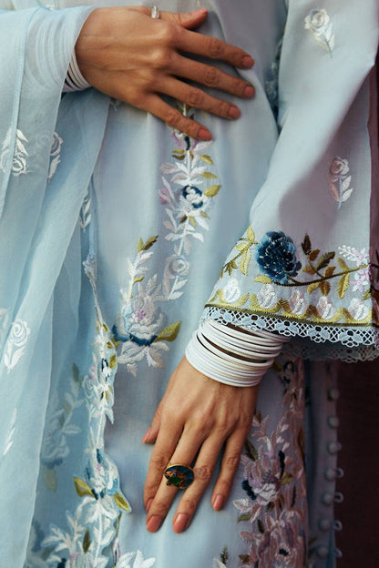 Cross Stitch | Premium Lawn 24 | CERULEAN ORNATE - Pakistani Designer Dress - by Cross Stitch | Type: Formal - 100% Original at Saira Sultan