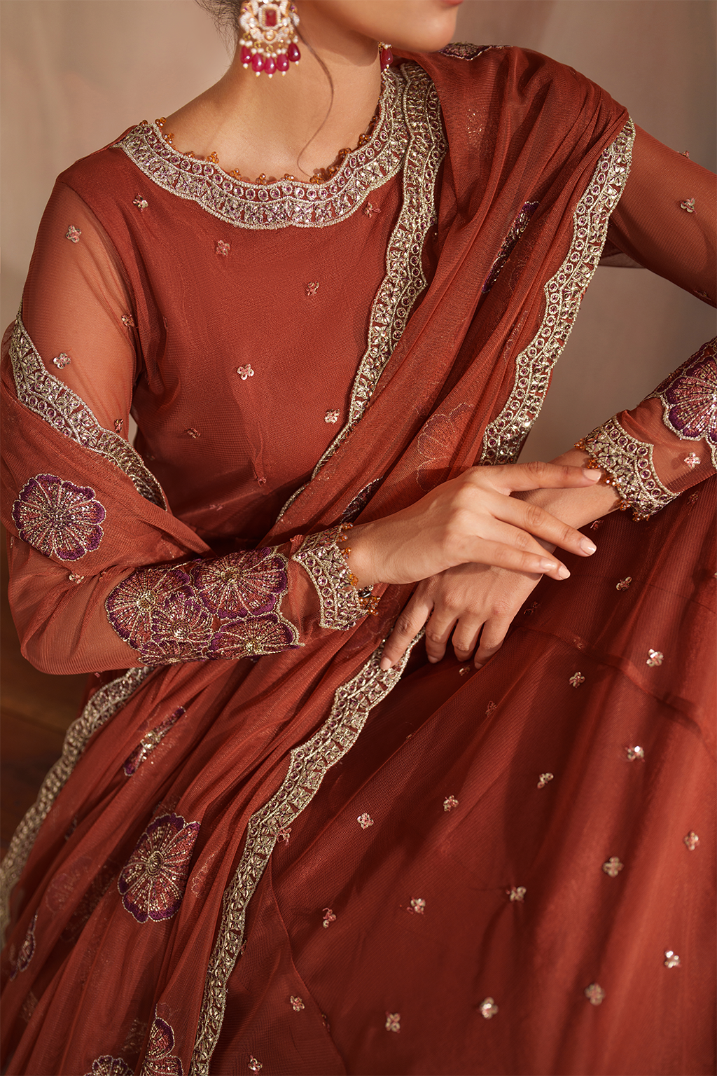 Iznik I Festive Formal I CC-78 Embroidered Net - Pakistani Designer Dress - by Iznik - Type : Ladies Clothes - 100% Original at Saira Sultan