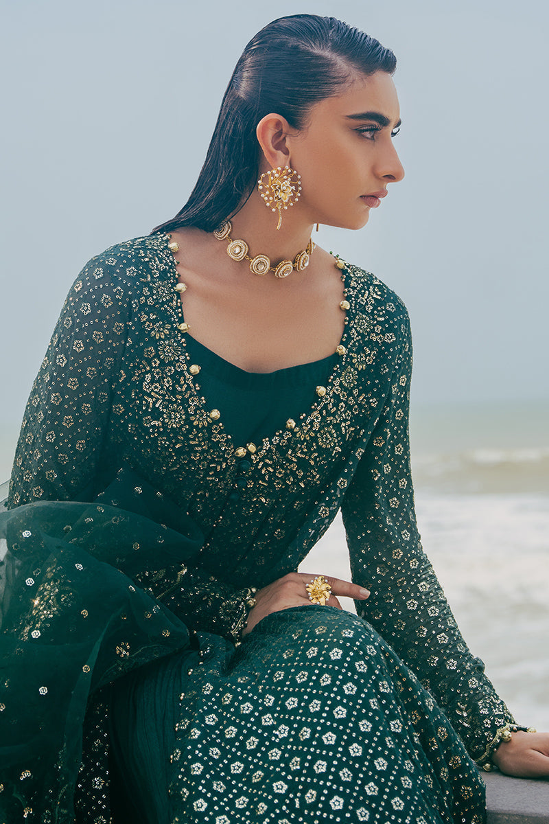 Cross Stitch | Wedding Collection 24 | GREEN SPRING - Pakistani Designer Dress - by Cross Stitch | Type: Formal - 100% Original at Saira Sultan