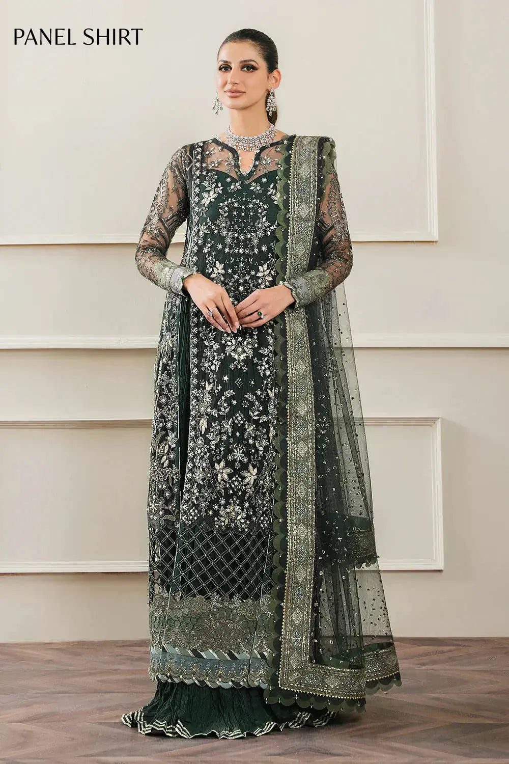 Baroque | Chantelle Embroidered Collection | CH12-05 - Pakistani Designer Dress - by Baroque | Type: Bridal - 100% Original at Saira Sultan