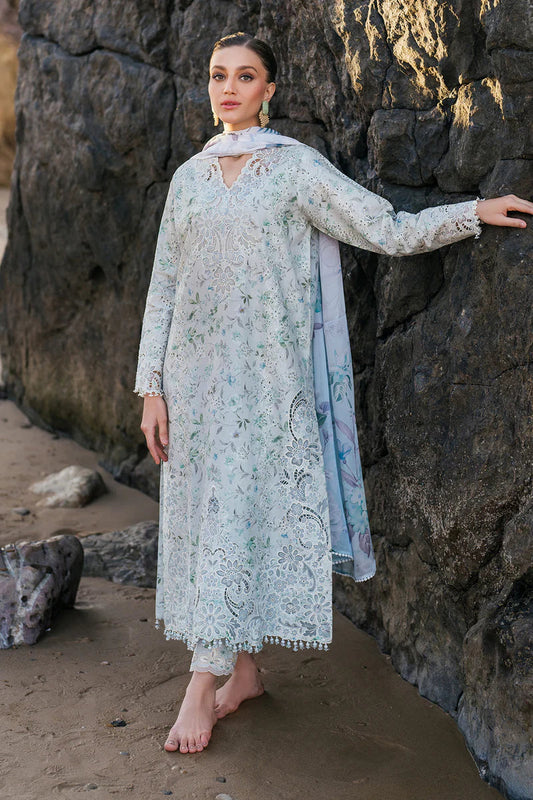 Baroque | Luxury Pret 25 | UF-4129 XS Ice Blue Lawn