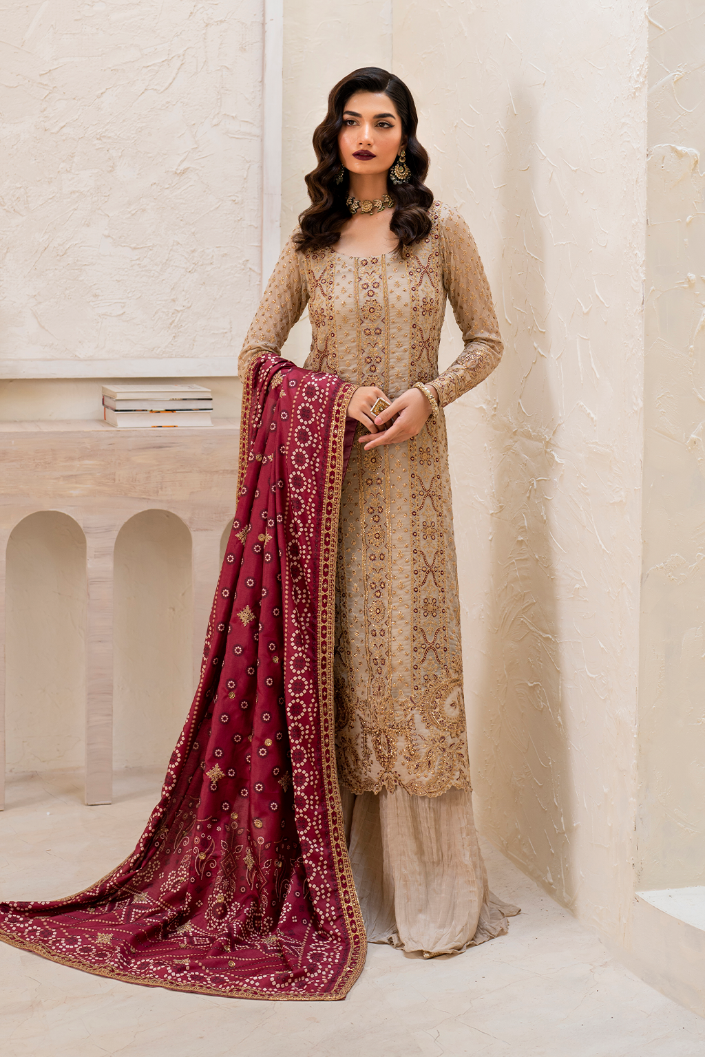 Iznik | Chinnon Chiffon | CC-44 Embroidered Chiffon - Pakistani Designer Dress - by Iznik | Type: Formal - 100% Original at Saira Sultan