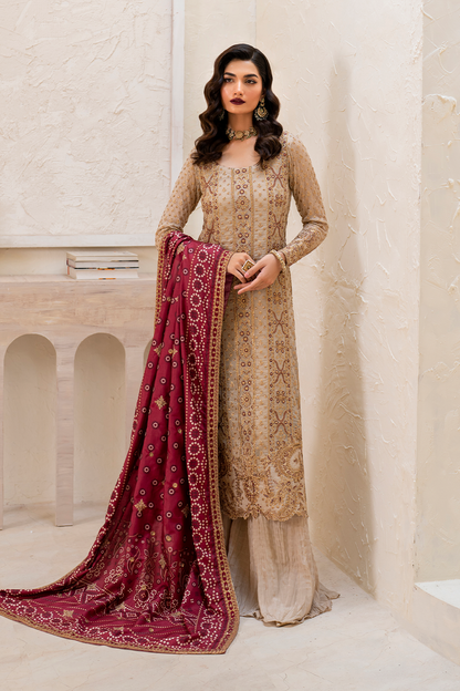 Iznik | Chinnon Chiffon | CC-44 Embroidered Chiffon - Pakistani Designer Dress - by Iznik | Type: Formal - 100% Original at Saira Sultan