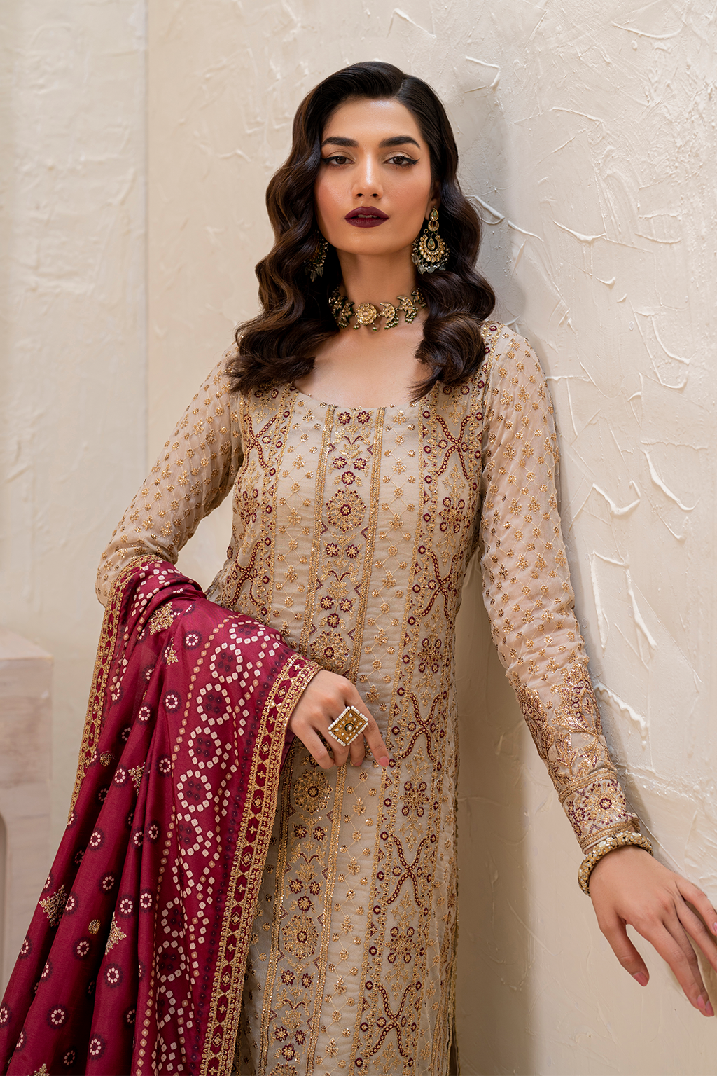 Iznik | Chinnon Chiffon | CC-44 Embroidered Chiffon - Pakistani Designer Dress - by Iznik | Type: Formal - 100% Original at Saira Sultan