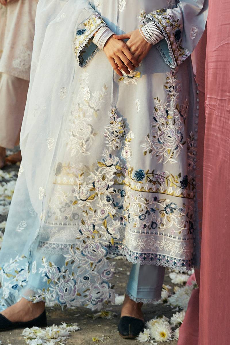 Cross Stitch | Premium Lawn 24 | CERULEAN ORNATE - Pakistani Designer Dress - by Cross Stitch | Type: Formal - 100% Original at Saira Sultan