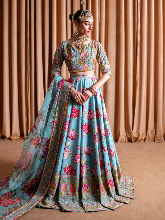Faiza Faisal | Rema Wedding Formals 24 | Kanza S Light Blue Raw Silk