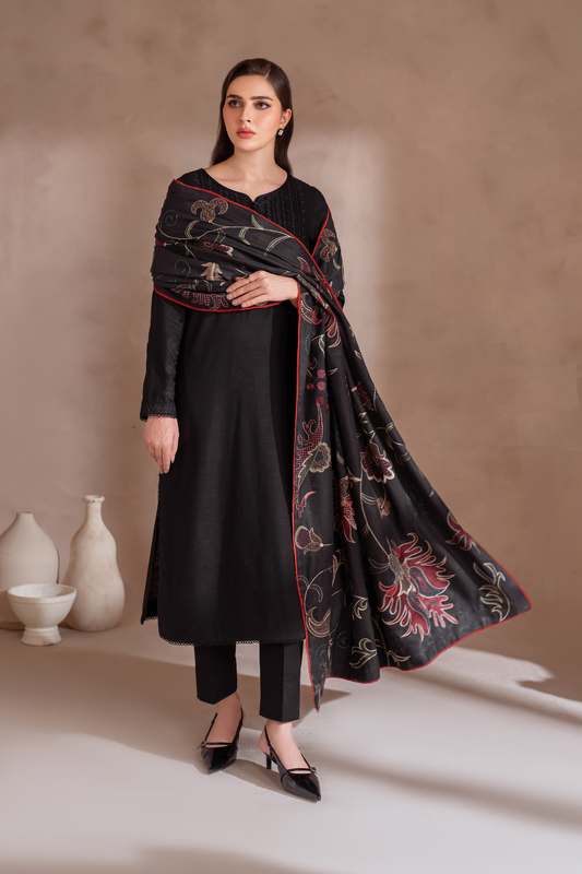 Iznik | Exclusive Winter | UE-364 XS Black Khaddar