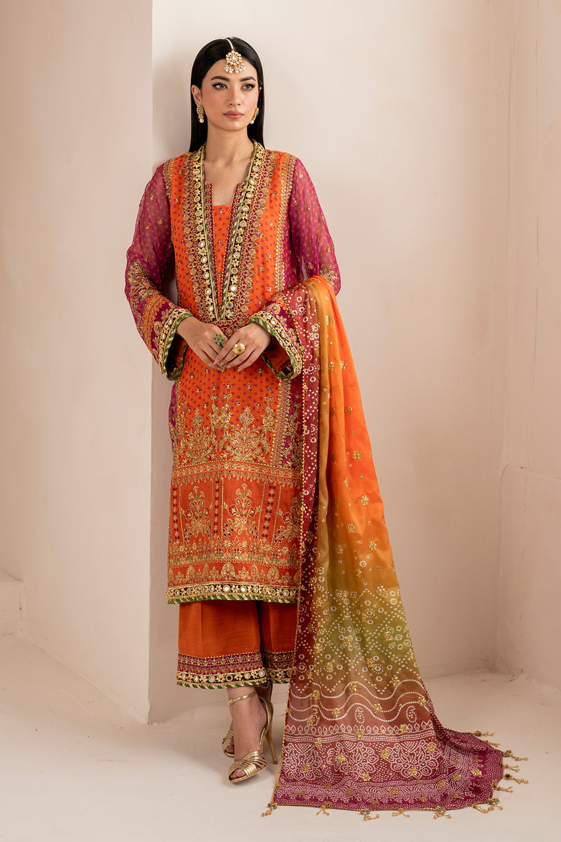 Baroque | Formal Collection | CHIFFON UF-706 L Burnt Orange Chiffon