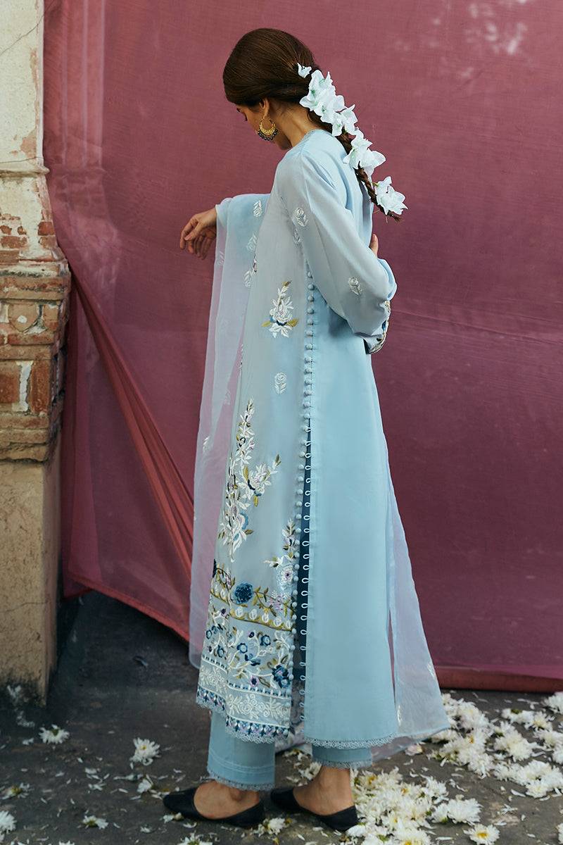 Cross Stitch | Premium Lawn 24 | CERULEAN ORNATE - Pakistani Designer Dress - by Cross Stitch | Type: Formal - 100% Original at Saira Sultan