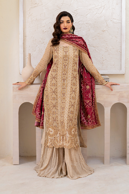 Iznik | Chinnon Chiffon | CC-44 Embroidered Chiffon - Pakistani Designer Dress - by Iznik | Type: Formal - 100% Original at Saira Sultan