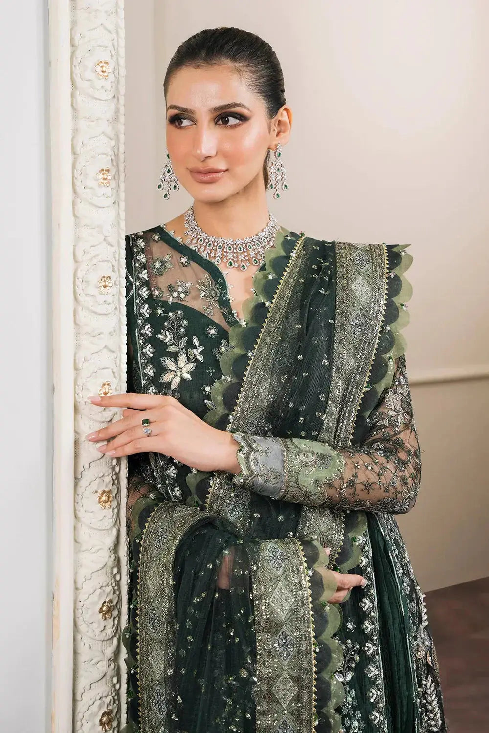 Baroque | Chantelle Embroidered Collection | CH12-05 - Pakistani Designer Dress - by Baroque | Type: Bridal - 100% Original at Saira Sultan