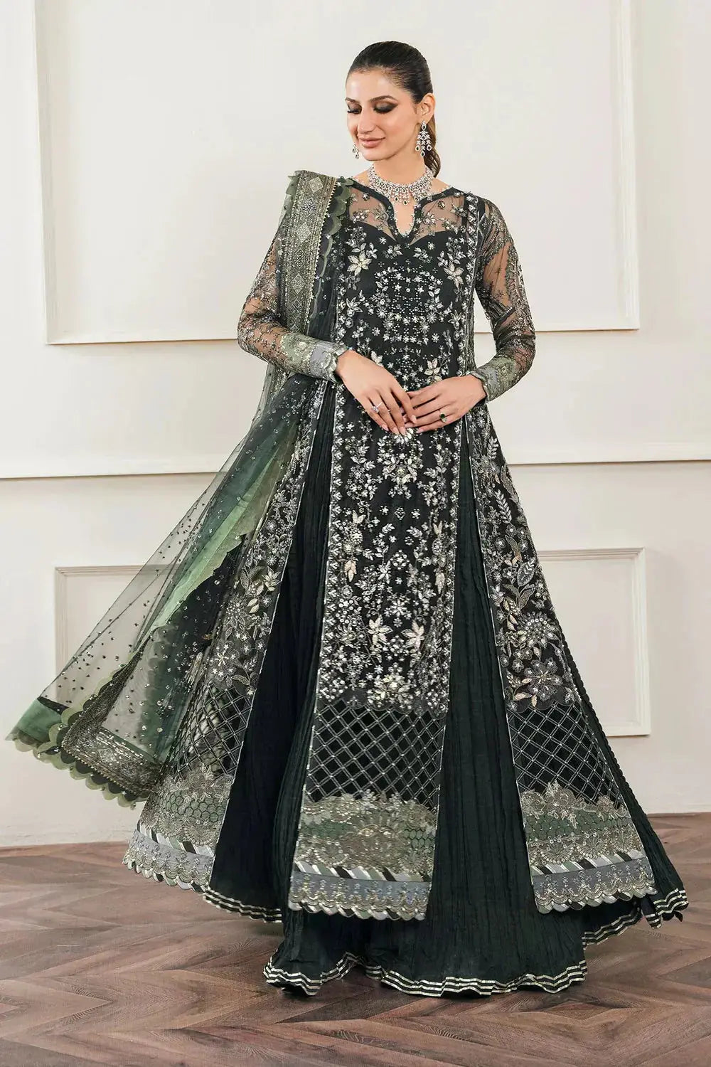 Baroque | Chantelle Embroidered Collection | CH12-05 - Pakistani Designer Dress - by Baroque | Type: Bridal - 100% Original at Saira Sultan
