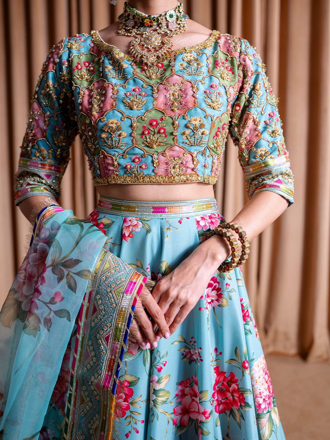 Faiza Faisal | Rema Wedding Formals 24 | Kanza L Light Blue Raw Silk
