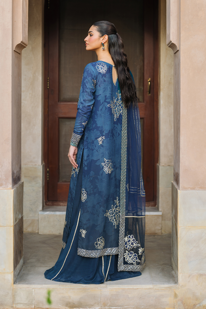 Iznik | Bandhani Formals | UE-331 S Zinc Chiffon