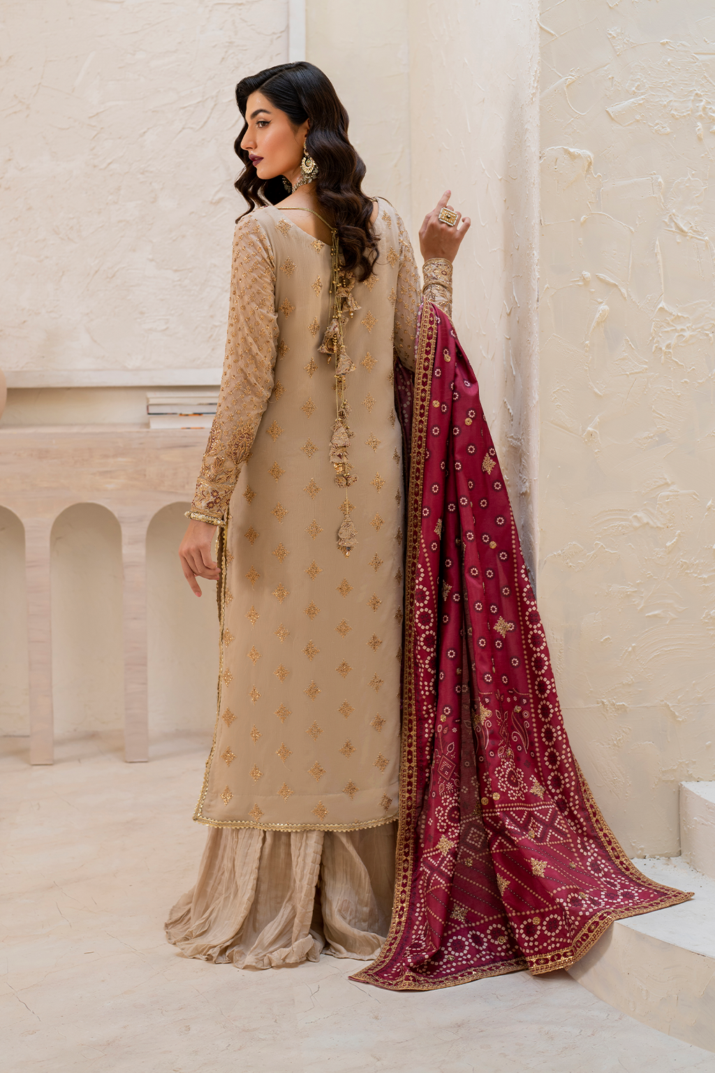 Iznik | Chinnon Chiffon | CC-44 Embroidered Chiffon - Pakistani Designer Dress - by Iznik | Type: Formal - 100% Original at Saira Sultan