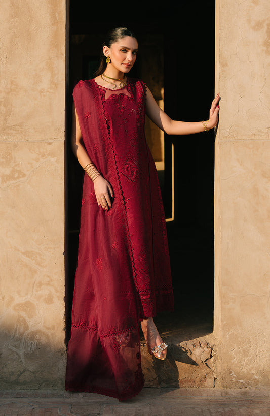Fiona | Sarang Lawn 25 | Amira XS Maroon Lawn