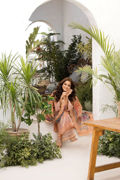 Sobia Nazir | Vital Lawn 25 | 7A M Apricot Orange Lawn