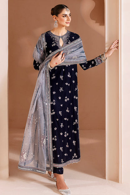 Jazmin | Chandni Velvet Formals 25 | Embroidered Velvet Formal CVF D-03 - Pakistani Designer Dress - by Jazmin - Type : Ladies Clothes - 100% Original at Saira Sultan