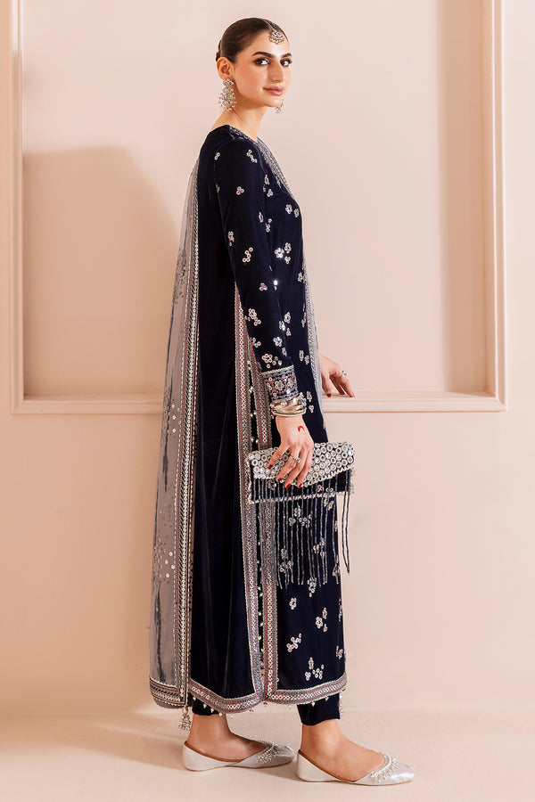 Jazmin | Chandni Velvet Formals 25 | Embroidered Velvet Formal CVF D-03 - Pakistani Designer Dress - by Jazmin - Type : Ladies Clothes - 100% Original at Saira Sultan