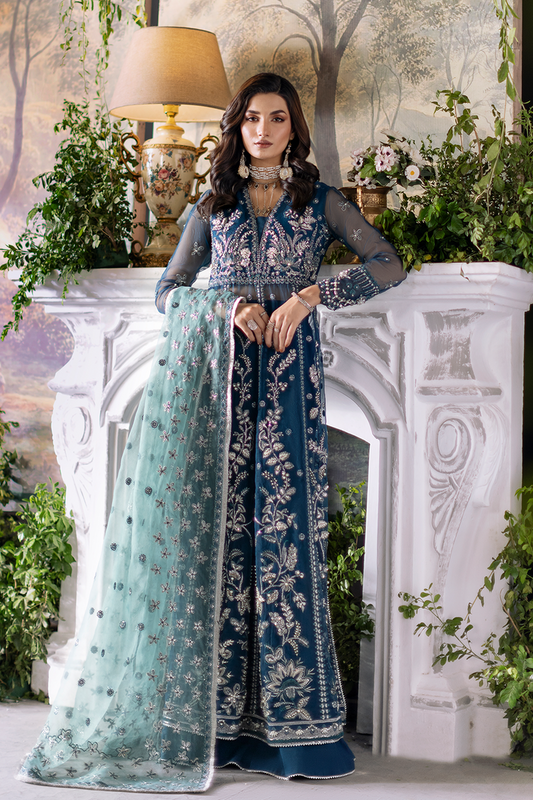 Saad Shaikh | Flurie Formals | Livia XS Navy Organza
