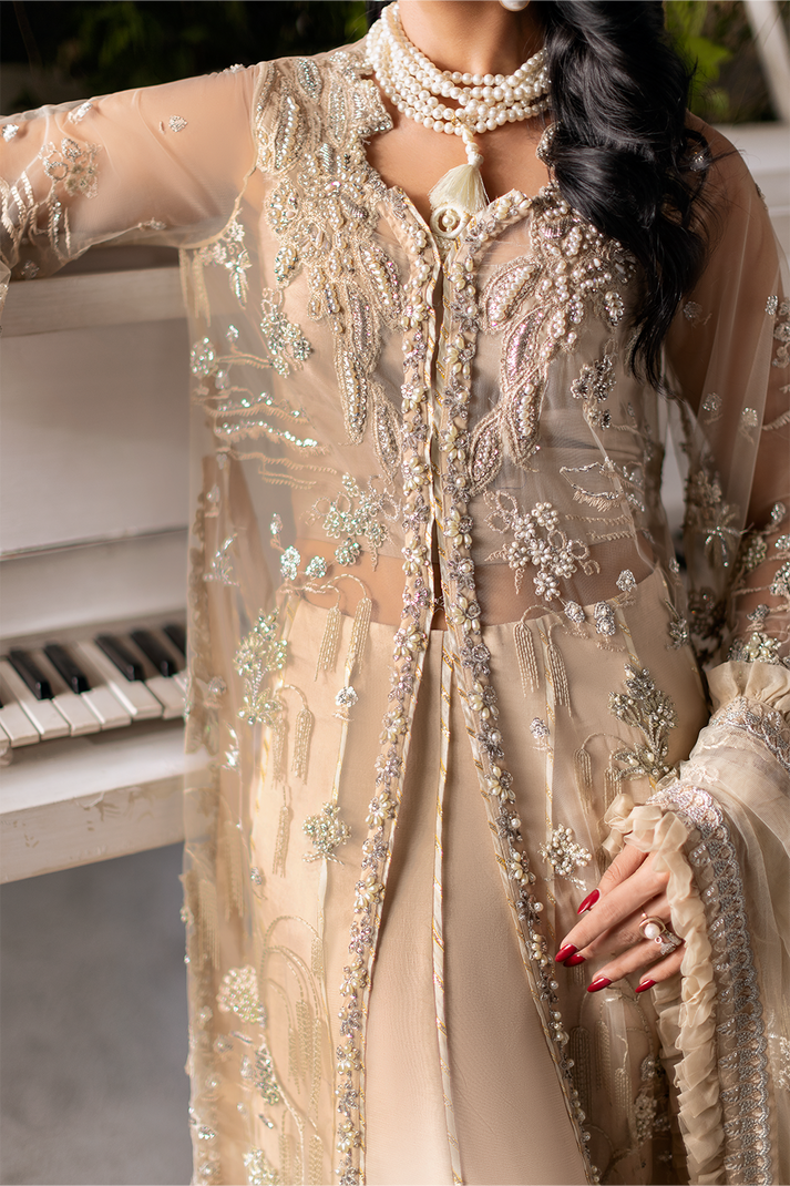 Saad Shaikh | Flurie Formals |Clara M Beige Net