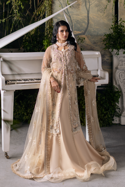 Saad Shaikh | Flurie Formals |Clara XS Beige Net