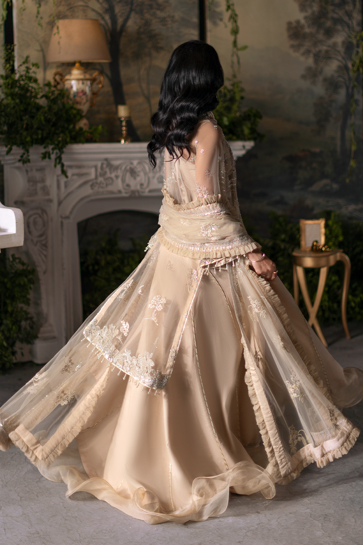 Saad Shaikh | Flurie Formals |Clara S Beige Net