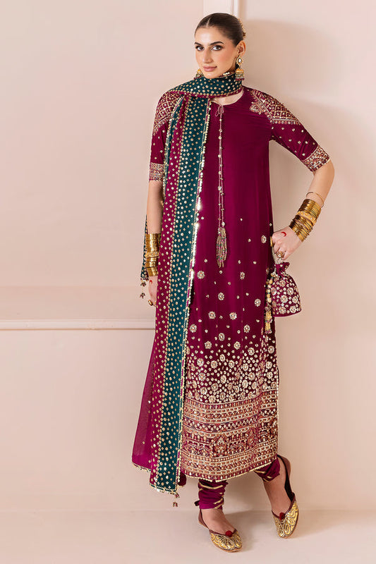 Jazmin | Chandni Velvet Formals 25 | Embroidered Velvet Formal CVF D-02 - Pakistani Designer Dress - by Jazmin - Type : Ladies Clothes - 100% Original at Saira Sultan