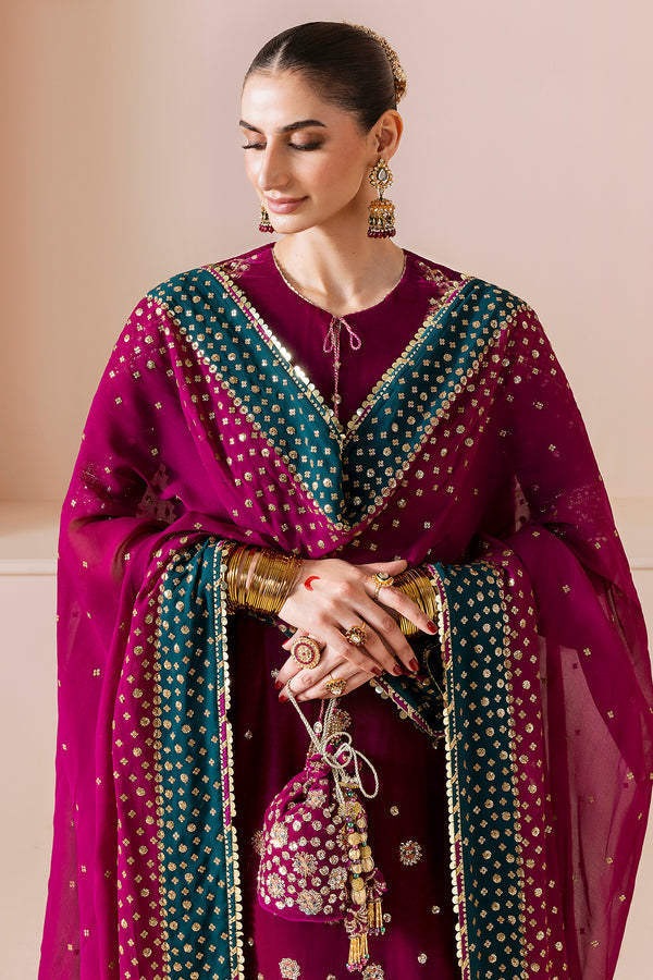 Jazmin | Chandni Velvet Formals 25 | Embroidered Velvet Formal CVF D-02 - Pakistani Designer Dress - by Jazmin - Type : Ladies Clothes - 100% Original at Saira Sultan