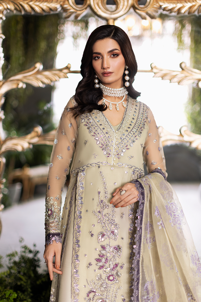 Saad Shaikh | Flurie Formals | Lucia M Green White Organza