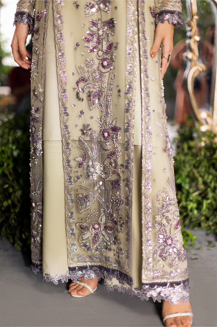 Saad Shaikh | Flurie Formals | Lucia XL Green White Organza