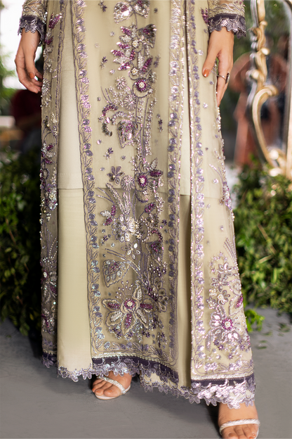 Saad Shaikh | Flurie Formals | Lucia XL Green White Organza