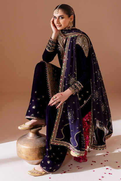 Jazmin | Chandni Velvet Formals 25 | Embroidered Velvet Formal CVF D-08 - Pakistani Designer Dress - by Jazmin - Type : Ladies Clothes - 100% Original at Saira Sultan