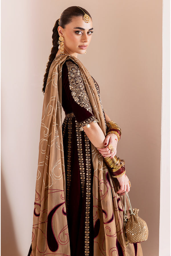 Jazmin | Chandni Velvet Formals 25 | Embroidered Velvet Formal CVF D-12 - Pakistani Designer Dress - by Jazmin - Type : Ladies Clothes - 100% Original at Saira Sultan