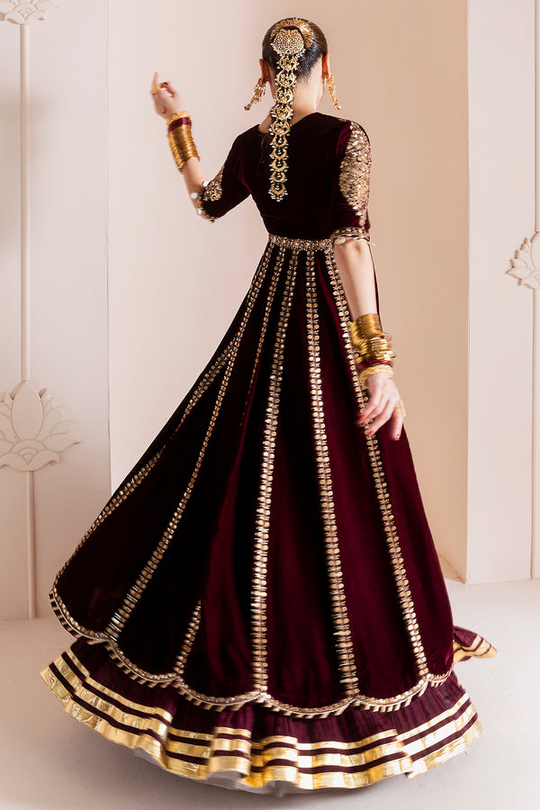 Jazmin | Chandni Velvet Formals 25 | Embroidered Velvet Formal CVF D-12 - Pakistani Designer Dress - by Jazmin - Type : Ladies Clothes - 100% Original at Saira Sultan