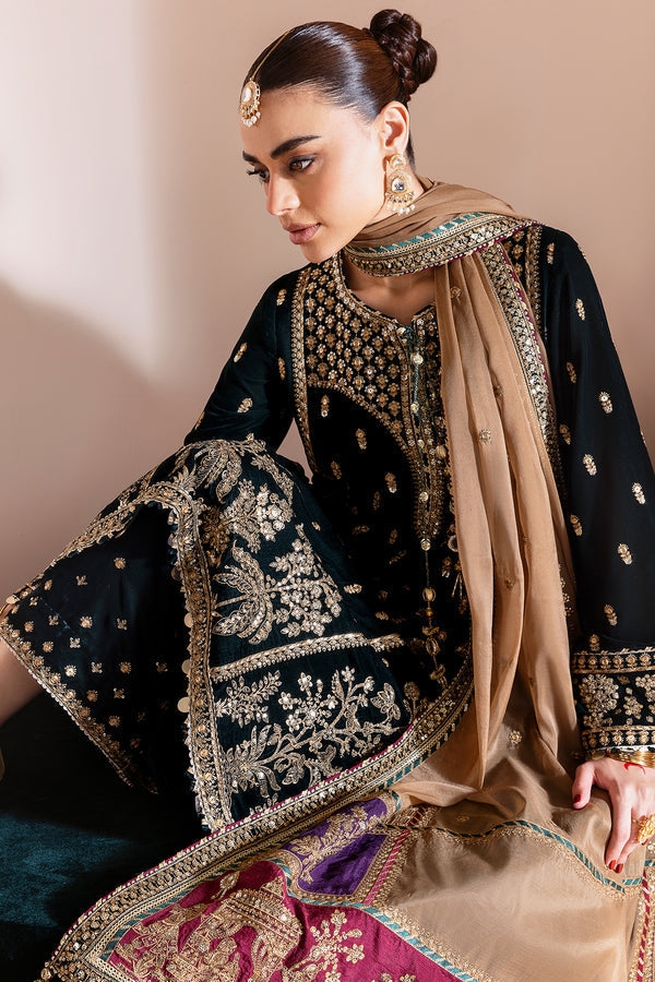 Jazmin | Chandni Velvet Formals 25 | Embroidered Velvet Formal CVF D-01 - Pakistani Designer Dress - by Jazmin - Type : Ladies Clothes - 100% Original at Saira Sultan