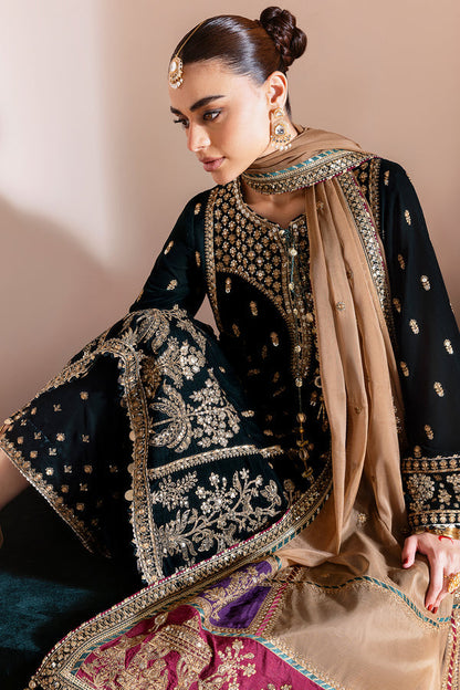 Jazmin | Chandni Velvet Formals 25 | Embroidered Velvet Formal CVF D-01 - Pakistani Designer Dress - by Jazmin - Type : Ladies Clothes - 100% Original at Saira Sultan