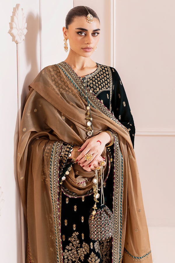 Jazmin | Chandni Velvet Formals 25 | Embroidered Velvet Formal CVF D-01 - Pakistani Designer Dress - by Jazmin - Type : Ladies Clothes - 100% Original at Saira Sultan