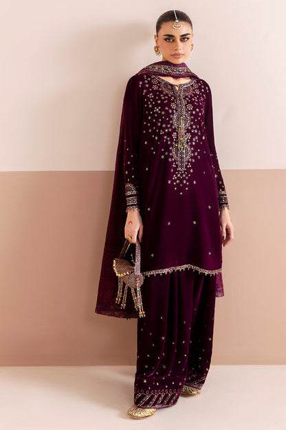 Jazmin | Chandni Velvet Formals 25 | Embroidered Velvet Formal CVF D-05 - Pakistani Designer Dress - by Jazmin - Type : Ladies Clothes - 100% Original at Saira Sultan