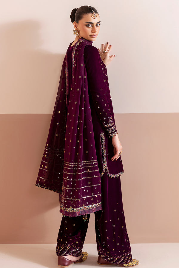 Jazmin | Chandni Velvet Formals 25 | Embroidered Velvet Formal CVF D-05 - Pakistani Designer Dress - by Jazmin - Type : Ladies Clothes - 100% Original at Saira Sultan